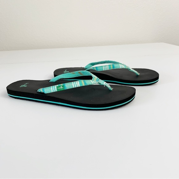 Sanuk Shoes Sanuk Womens Yoga Flip Flop Teal Sandals 7 Poshmark